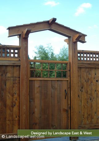 Wood Arbors with Gates