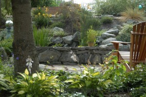 Portland Landscaping Basalt Border Wall