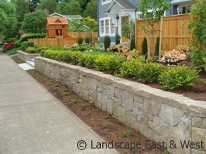 Retaining Wall Design: Basalt with Mortared Cap