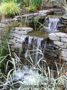 Double Falls Water Feature for Portland Landscaping