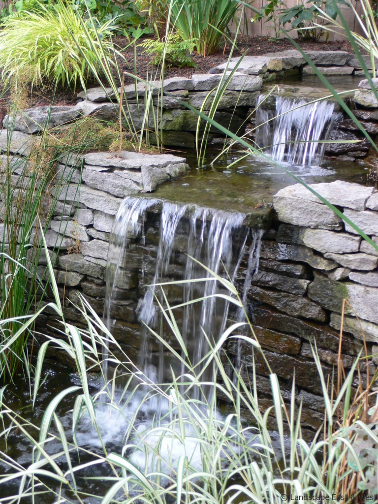 Double Falls Water Feature for Portland Landscaping