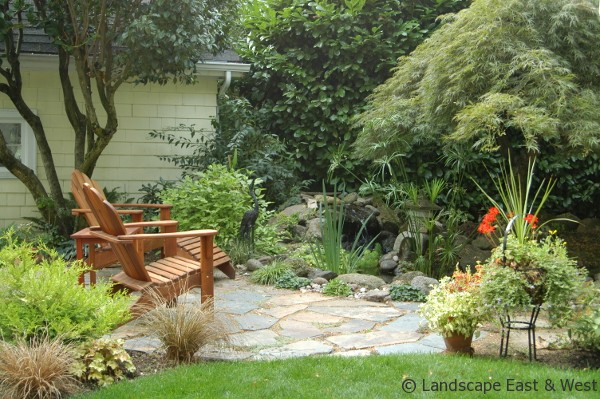 Portland landscaping Slate Patio Seating Area
