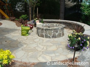 Fire Pit with Seat Wall