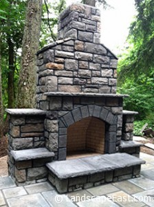 Portland Landscaping Outdoor Fireplace